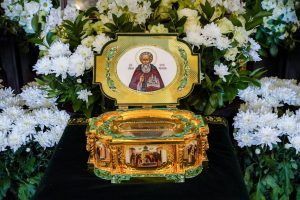 Прибытие ковчега с мощами преподобного Сергия Радонежского @ Воскресенский собор